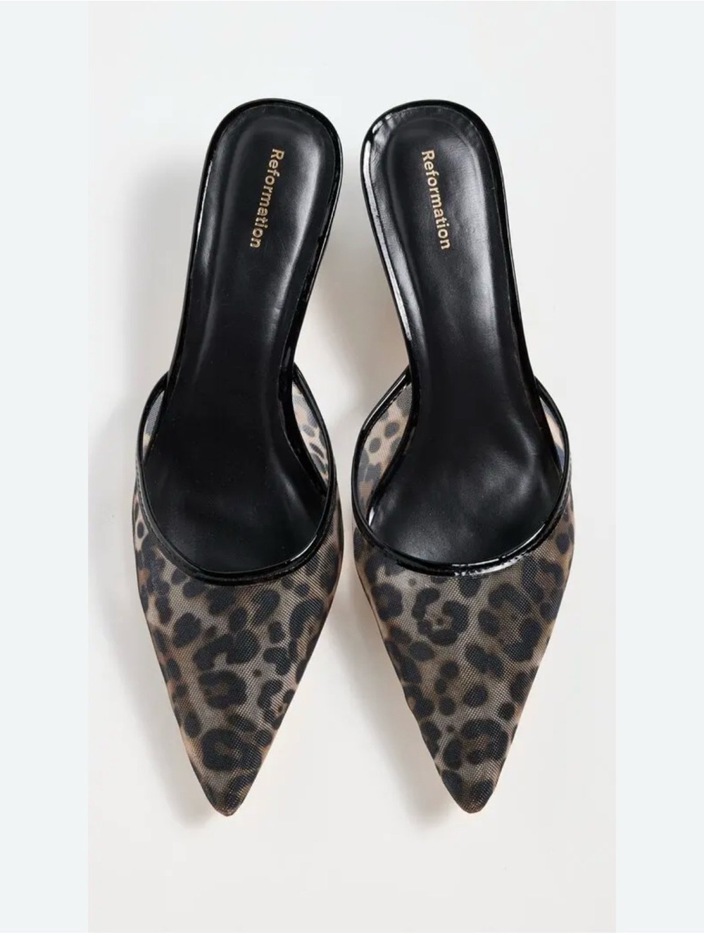Reformation Wilda Leopard-Print heels